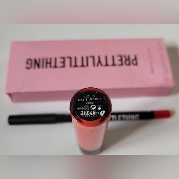 Pretty Little Thing Liquid Matte Lip Kit Shade Coral - Picture 3 of 7